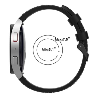 Silikone ensfarvet armbåndsurrem til Samsung Galaxy Watch Sort S