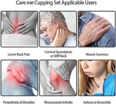 Cupping med vakuumpumpe til behandling og massage 12 stk