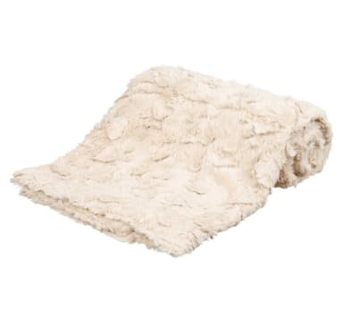 Hundetæppe Hyggeligt tæppe, struktureret blødt plys, 100 × 70 cm, beige