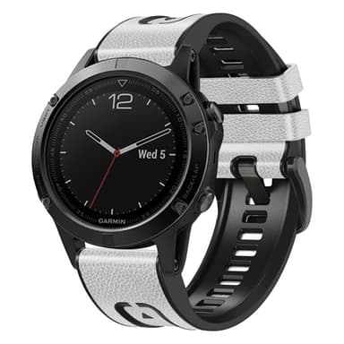 TPU urrem til Garmin Fenix7/6/5 22mm Hvid
