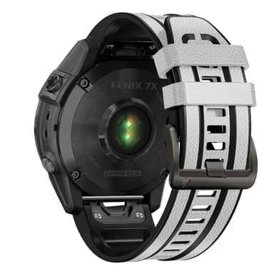 TPU urrem til Garmin Fenix7/6/5 22mm Hvid