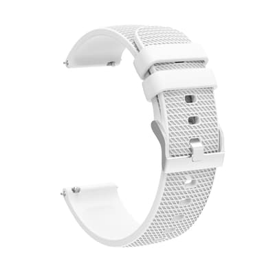 Urrem 20 mm til Garmin, Samsung, Huawei, Amazfit Hvid
