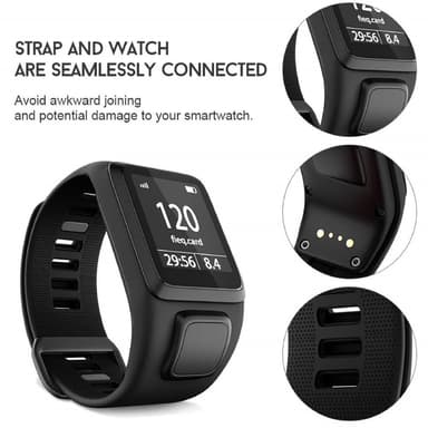 TomTom Adventurer/Golfer/Runner/Spark mm. armbånd silikone Sort