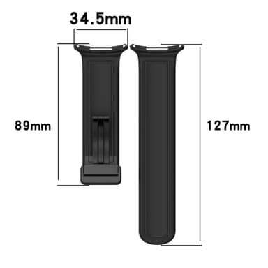 Samsung Watch Ultra 47 mm silikonebånd med magnetlås Sort