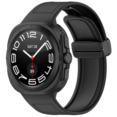 Samsung Watch Ultra 47 mm silikonebånd med magnetlås Sort