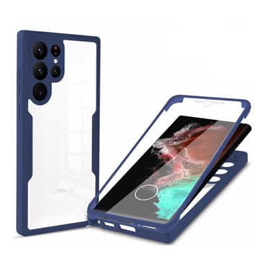 TPU-materiale 360° altomfattende mobiltelefonetui til Samsung-telefoner Blå Samsung Galaxy S23