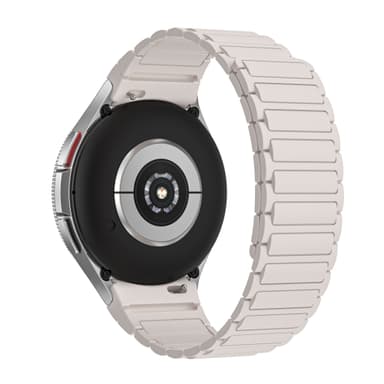 Magnetisk silikone urrem til Samsung Galaxy Watch 4, 4 Classic Hvid