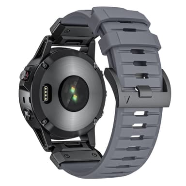 26 mm urrem til Garmin Fenix 3/5/5X/6X/7X Grå