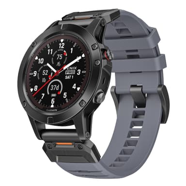 26 mm urrem til Garmin Fenix 3/5/5X/6X/7X Grå