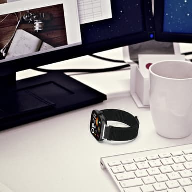 Nylon udskiftningsurrem til Redmi Watch 4 Sort