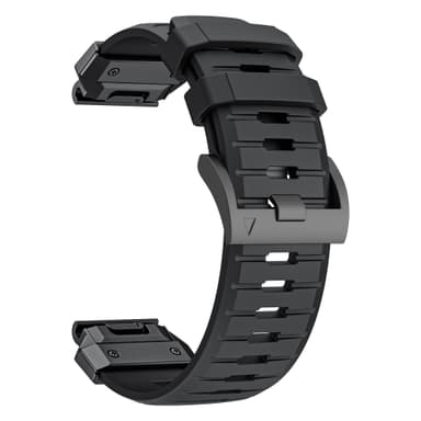 26 mm urrem til Garmin Fenix 3/5/5X/6X/7X Sort