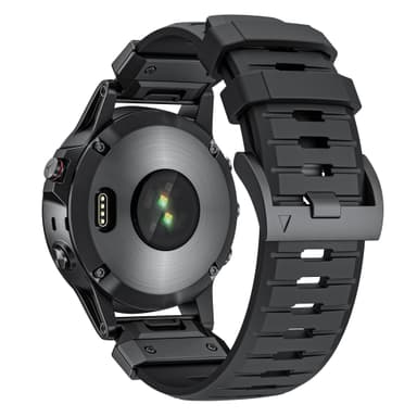 26 mm urrem til Garmin Fenix 3/5/5X/6X/7X Sort