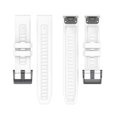 Silikone urrem til Garmin Fenix 7S 20mm Hvid
