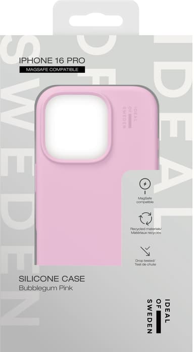 iDeal of Sweden Silicone iPhone 16 Pro etui (tyggegummi pink)