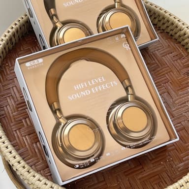 Hifi Trådløst On-Ear Headset Bluetooth Hovedtelefoner Gaming Musik Metal Retro
