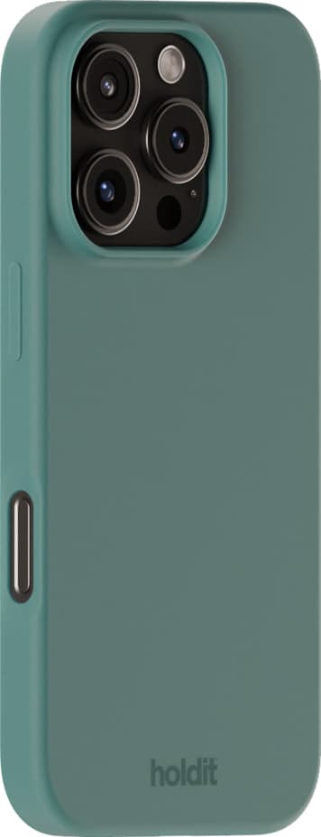 Holdit Silicone iPhone 16 Pro etui (mosgrøn)