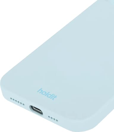 Holdit Silicone iPhone 15 Pro etui (mineral blå)