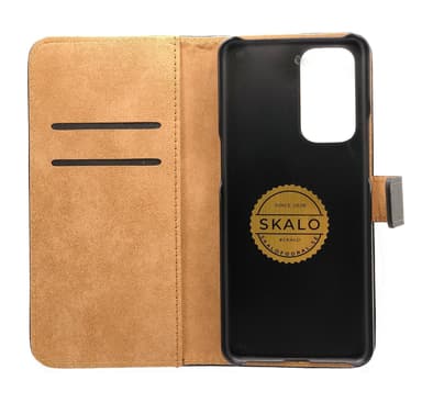 SKALO OnePlus 9 Pro Flip Cover m. Pung i Ægte Læder - Lyserød