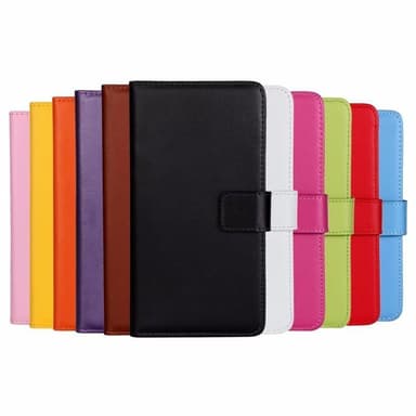 SKALO OnePlus 9 Pro Flip Cover m. Pung i Ægte Læder - Lyserød