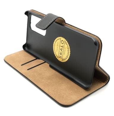 SKALO OnePlus 9 Pro Flip Cover m. Pung i Ægte Læder - Lyserød