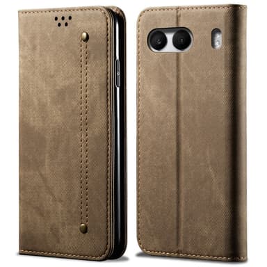 SKALO OnePlus Nord 4 Jeans Flip Cover - Khaki