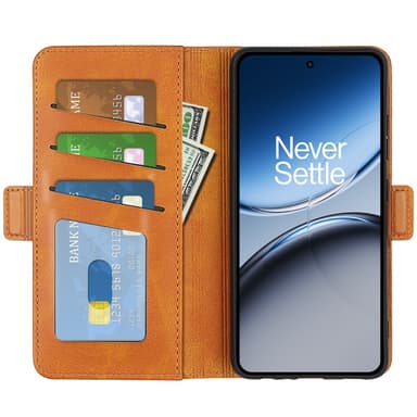 SKALO OnePlus Nord 4 Premium Wallet Flip Cover - Brun