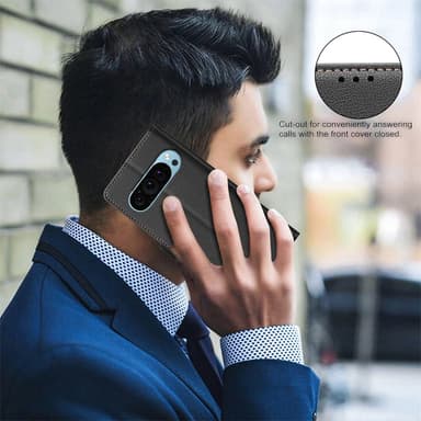 BINFEN COLOR Google Pixel 9/9 Pro Litchi Flip Cover