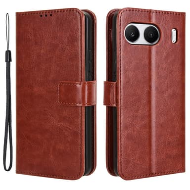 SKALO OnePlus Nord 4 PU-læder Pungetui - Brun
