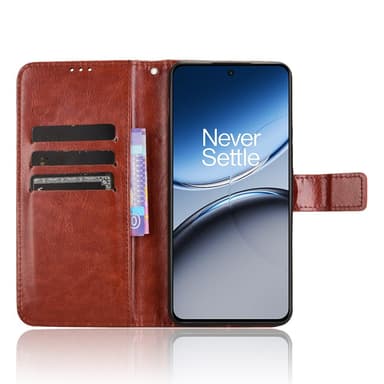 SKALO OnePlus Nord 4 PU-læder Pungetui - Brun