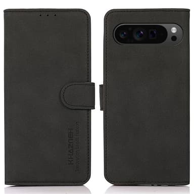 SKALO Google Pixel 9 Pro XL KHAZNEH Pungetui i PU-læder - Sort