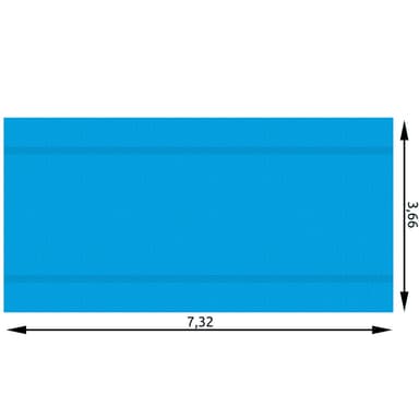 Pool cover firkantet - 366 x 732 cm