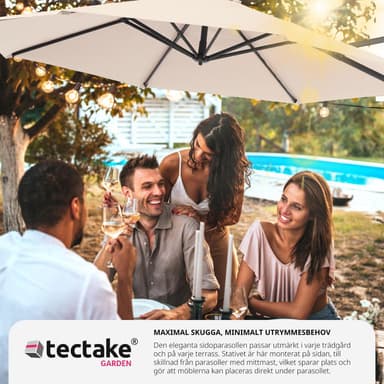 Parasol Daria med overtræk 300cm - beige
