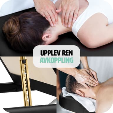 Massagebriks i aluminium med 3 zoner, 5cm polstring + taske - sort