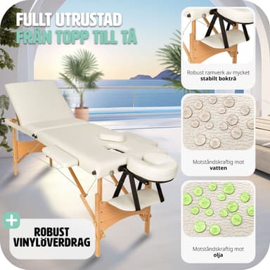 Massagebriks med 3 zoner, polstring + taske - beige