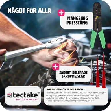 Værktøjssæt i kuffert 1200 dele - sort