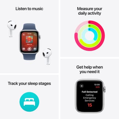 Apple Watch SE 2nd Gen 40mm LTE (Silver Alu/Blue Cloud sport loop)