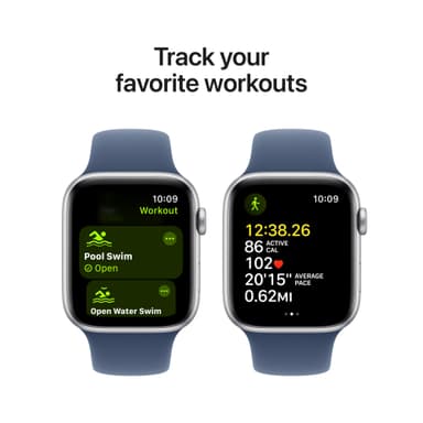 Apple Watch SE 2nd Gen 44mm GPS (Silver Alu/Denim sport band M/L)
