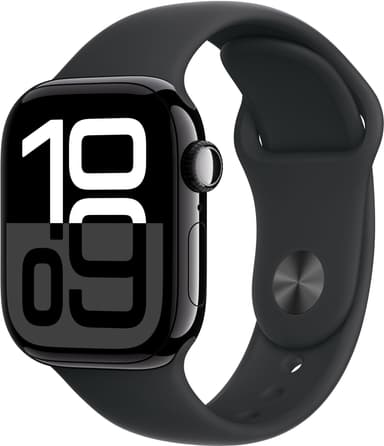 Apple Watch S10 46mm GPS+Cel (Jet Black Alu/Black sportsrem) M/L