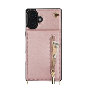 Zipper halskæde cover iPhone 16 - Rose