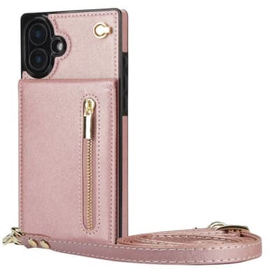 Zipper halskæde cover iPhone 16 - Rose