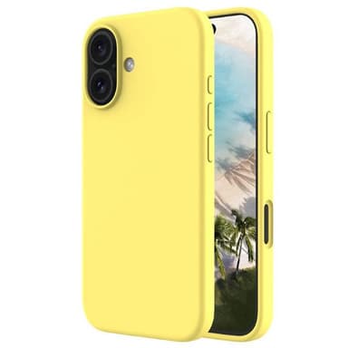 Liquid silikone cover iPhone 16 - Canary Yellow