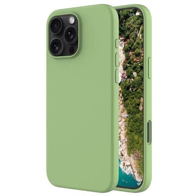 Liquid silikone cover iPhone 16 Pro - Matcha Green