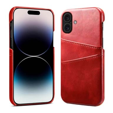 Retro cover med slots iPhone 16 - Rød