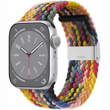 Flettet Urrem Watch Series 10 (42mm) - Rainbow