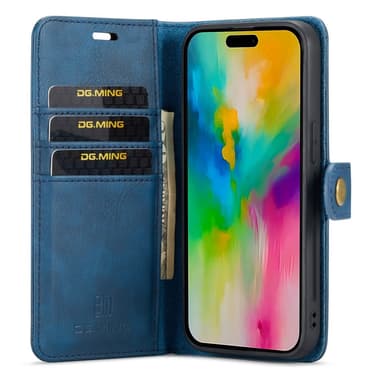 DG MING iPhone 16 Pro Max 2-i-1 Magnet Pungetui - Blå