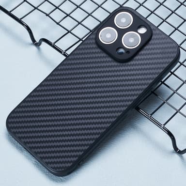 SKALO iPhone 16 Pro Max Carbon Fiber TPU cover - Sort