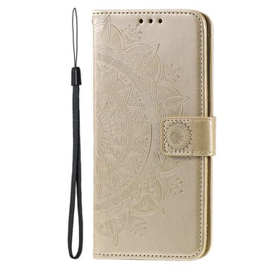 SKALO iPhone 16 Plus Mandala Flip Cover - Guld