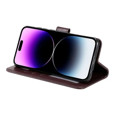 SKALO iPhone 16 Mandala Flip Cover - Brun