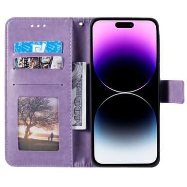 SKALO iPhone 16 Pro Mandala Flip Cover - Lilla