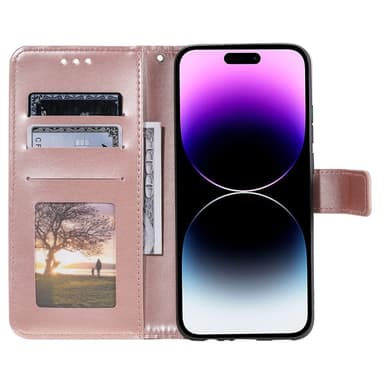 SKALO iPhone 16 Pro Mandala Flip Cover - Rosa guld
